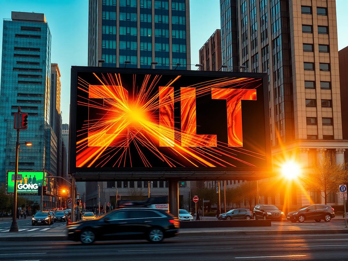 Outdoor advertising campaign mock-up