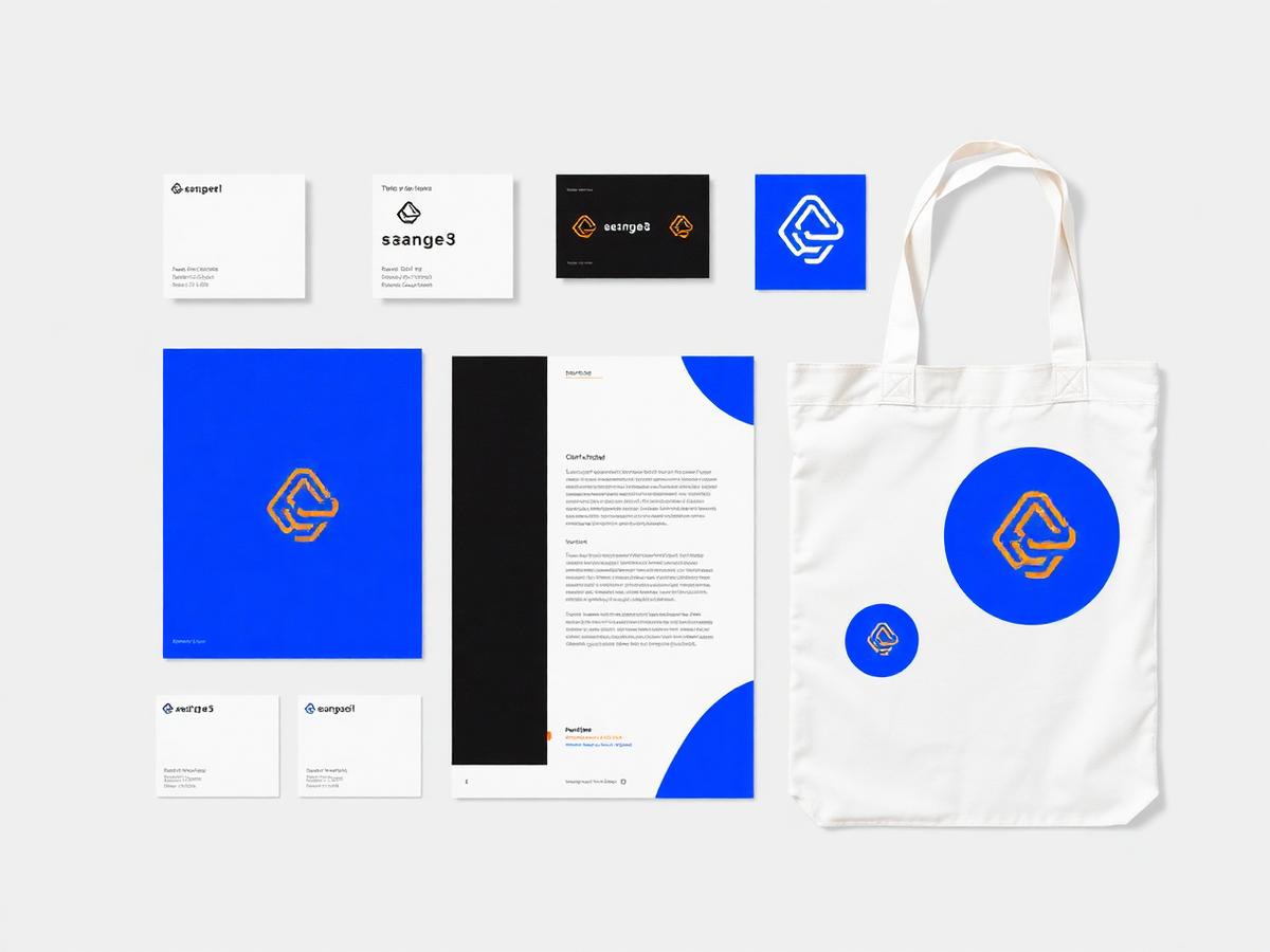 Brand identity collateral mock-up